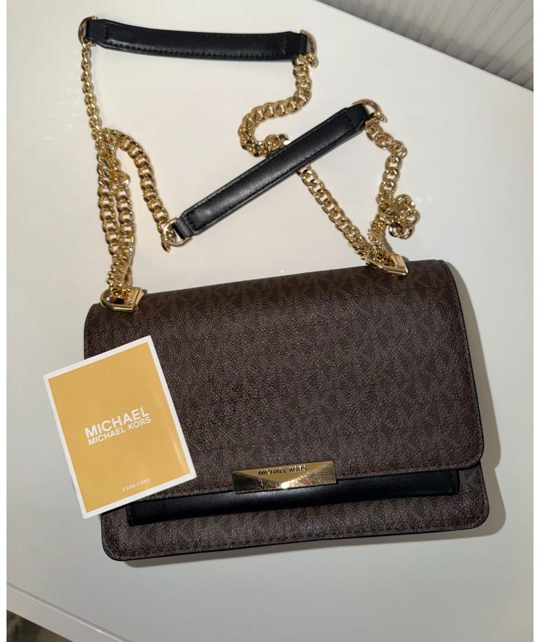 MICHAEL KORS Коричневая сумка через плечо из искусственной кожи, фото 5