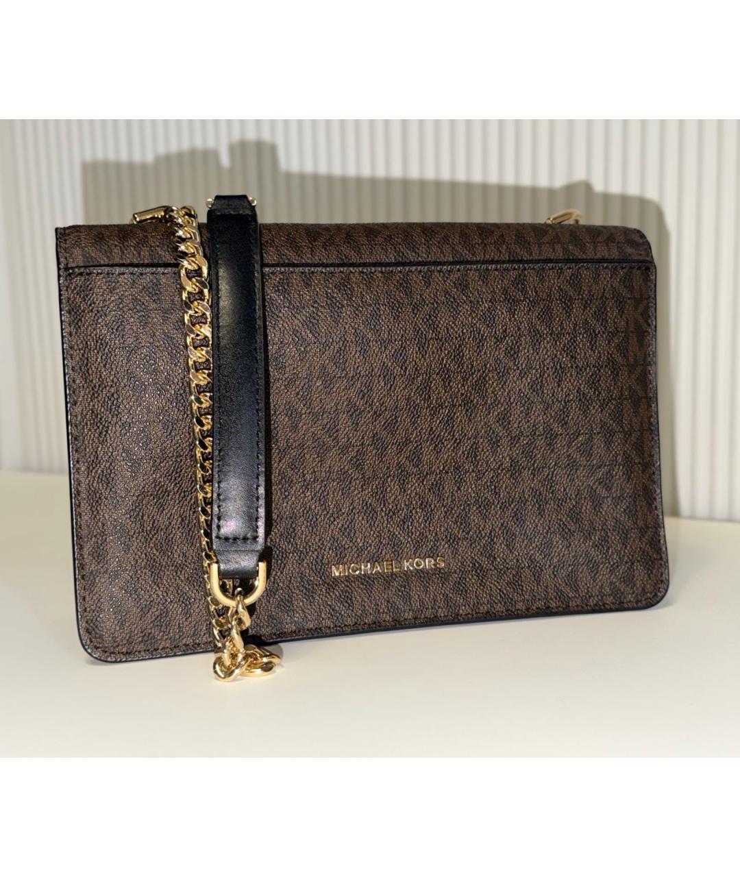 MICHAEL KORS Коричневая сумка через плечо из искусственной кожи, фото 3