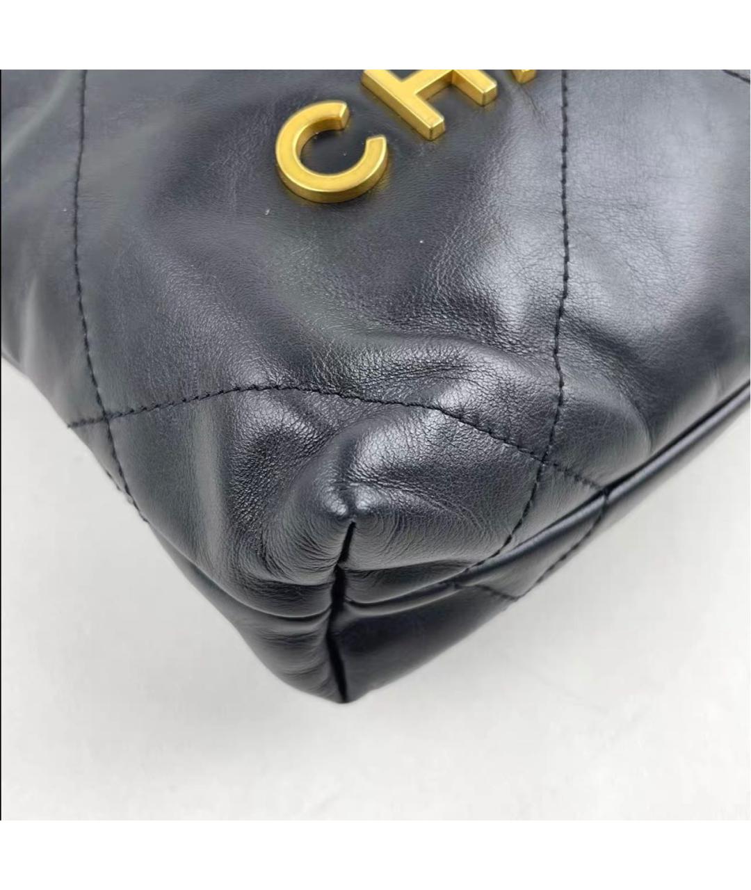 CHANEL Черная кожаная сумка через плечо, фото 4