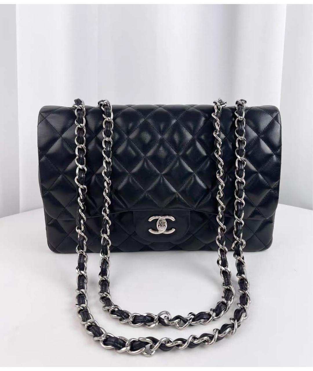 CHANEL Черная кожаная сумка тоут, фото 9