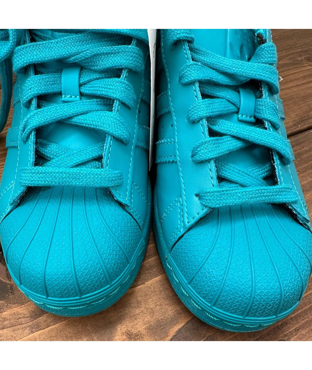 ADIDAS Бирюзовые кожаные кроссовки, фото 8