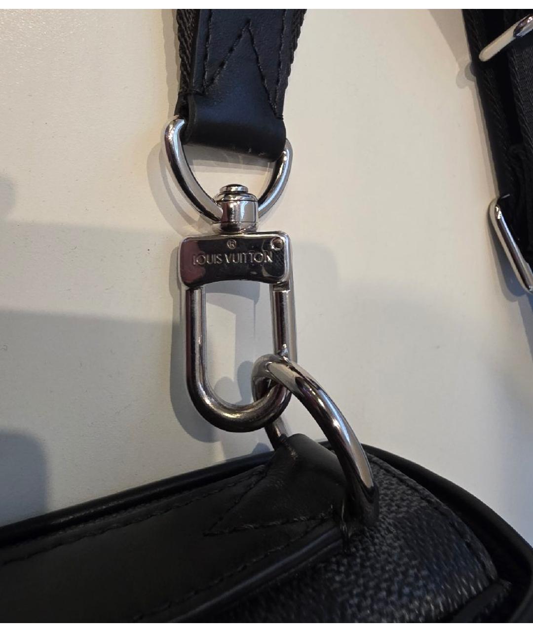 LOUIS VUITTON Серая сумка на плечо из канвы, фото 8