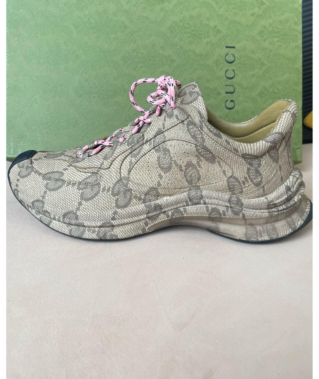 GUCCI Бежевые кроссовки, фото 8