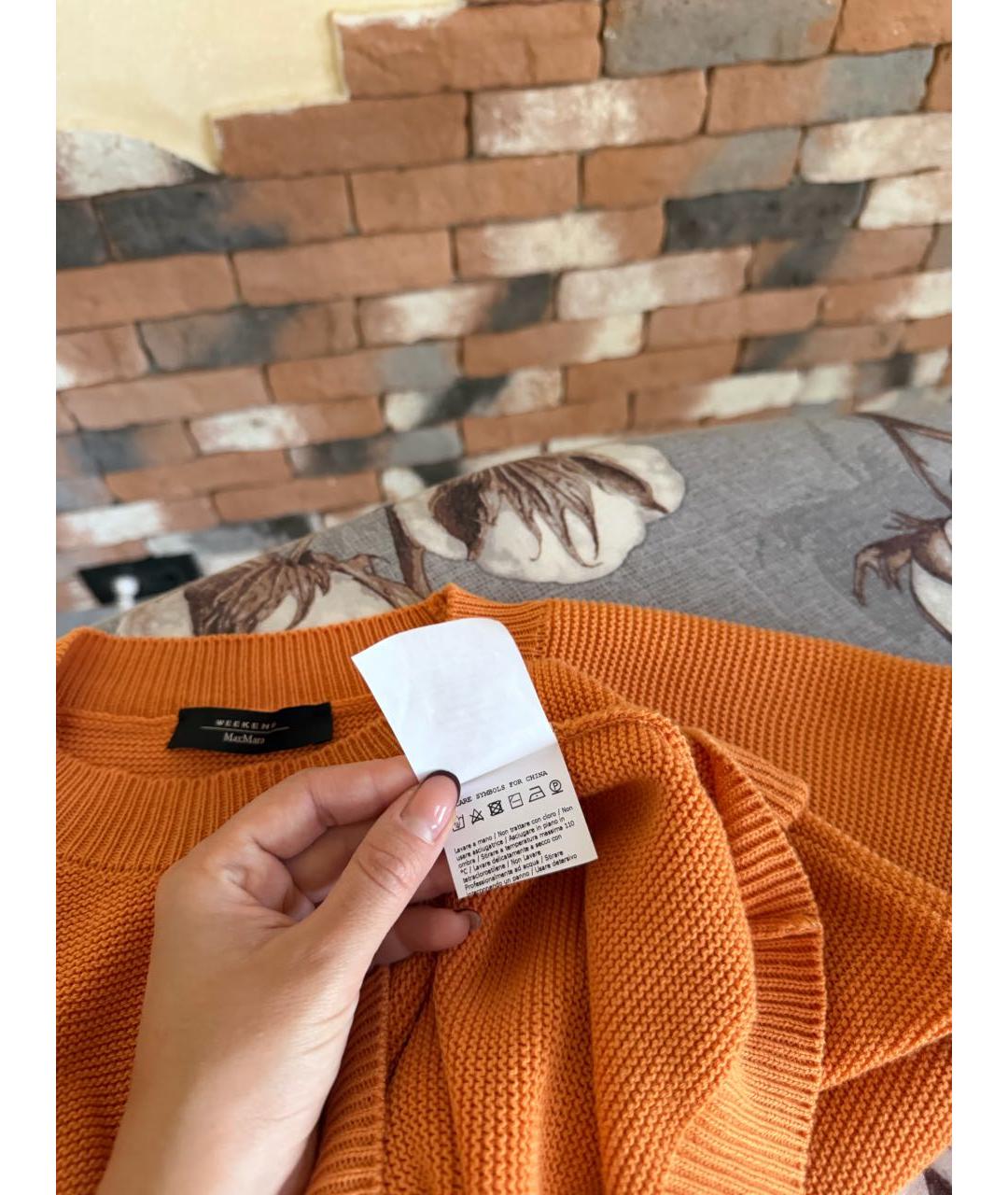 WEEKEND MAX MARA Оранжевый джемпер / свитер, фото 6