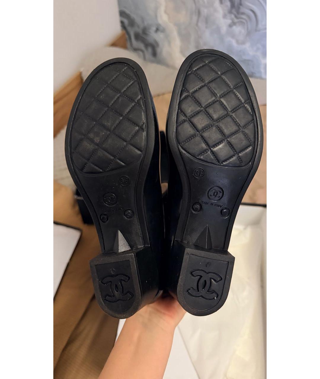 CHANEL Черные резиновые сапоги, фото 3