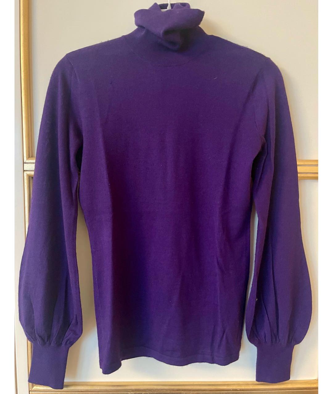 RALPH LAUREN Фиолетовая кашемировая водолазка, фото 4
