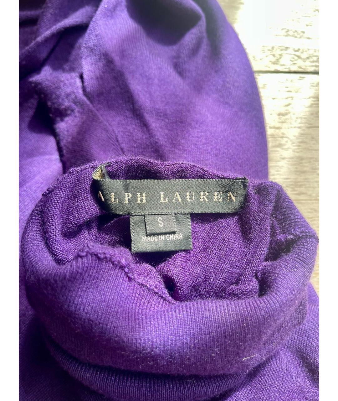 RALPH LAUREN Фиолетовая кашемировая водолазка, фото 3