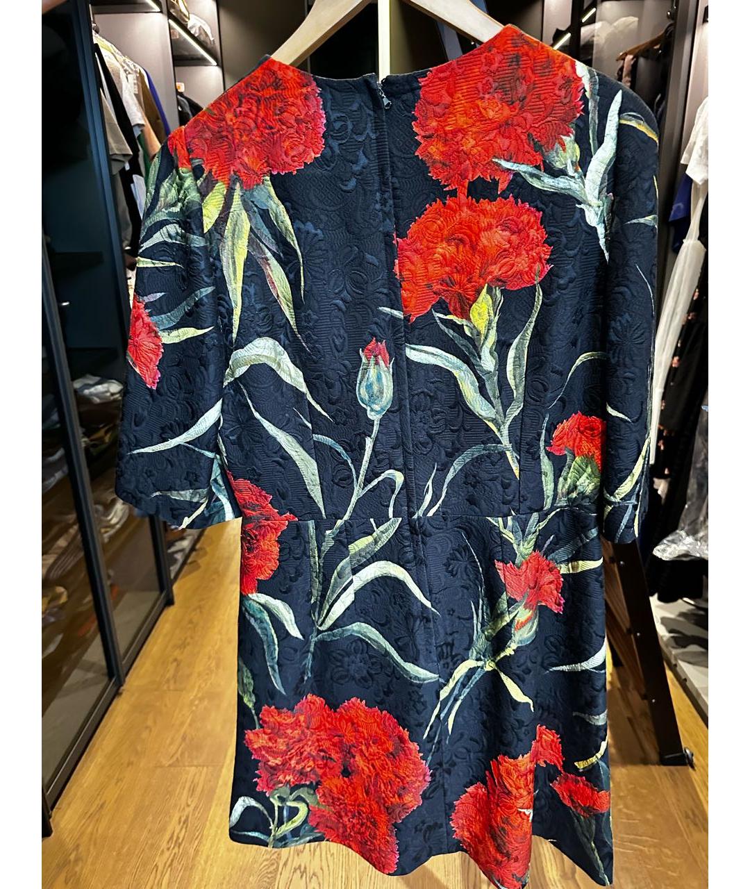 DOLCE&GABBANA Черное хлопковое коктейльное платье, фото 2