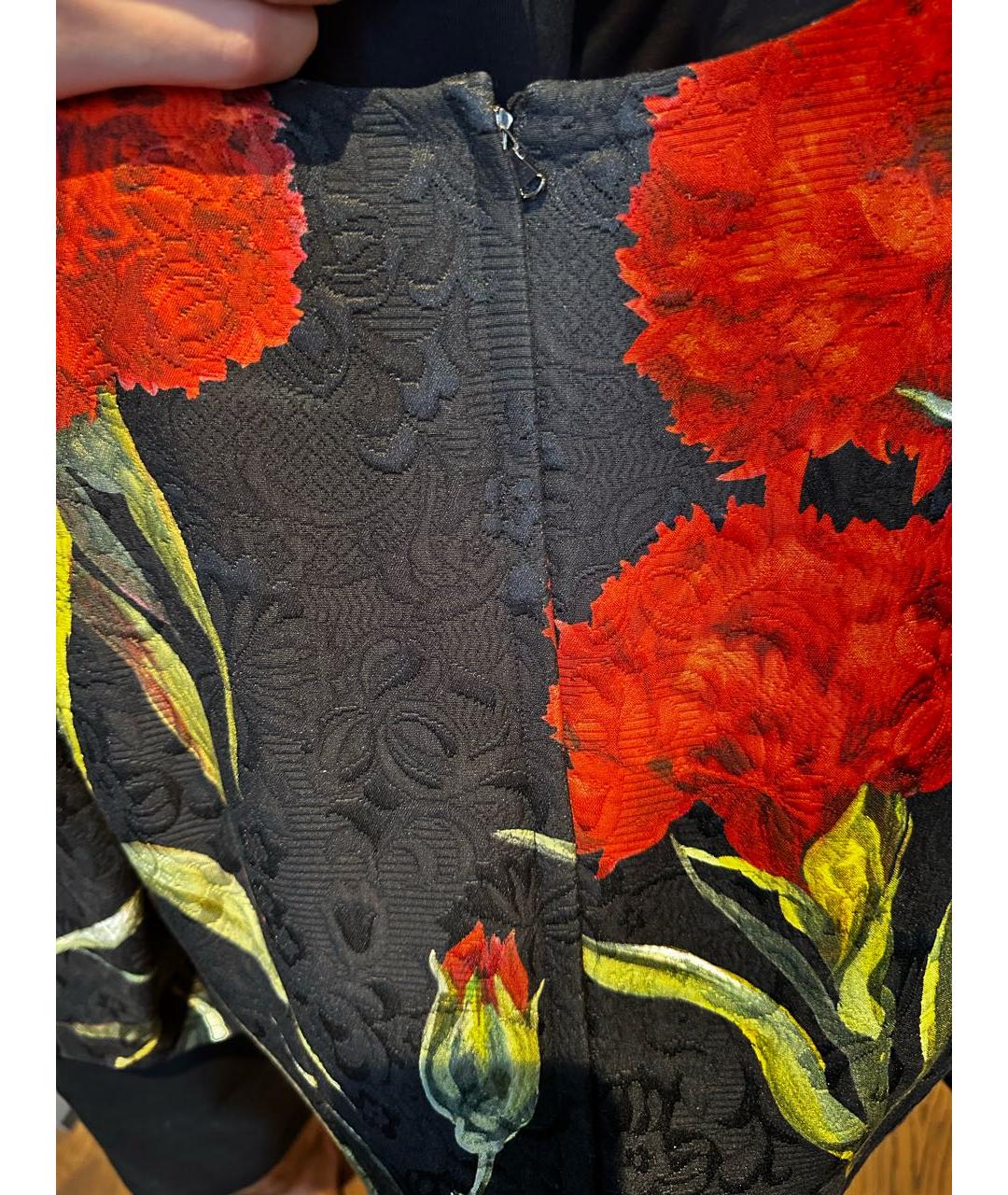 DOLCE&GABBANA Черное хлопковое коктейльное платье, фото 5