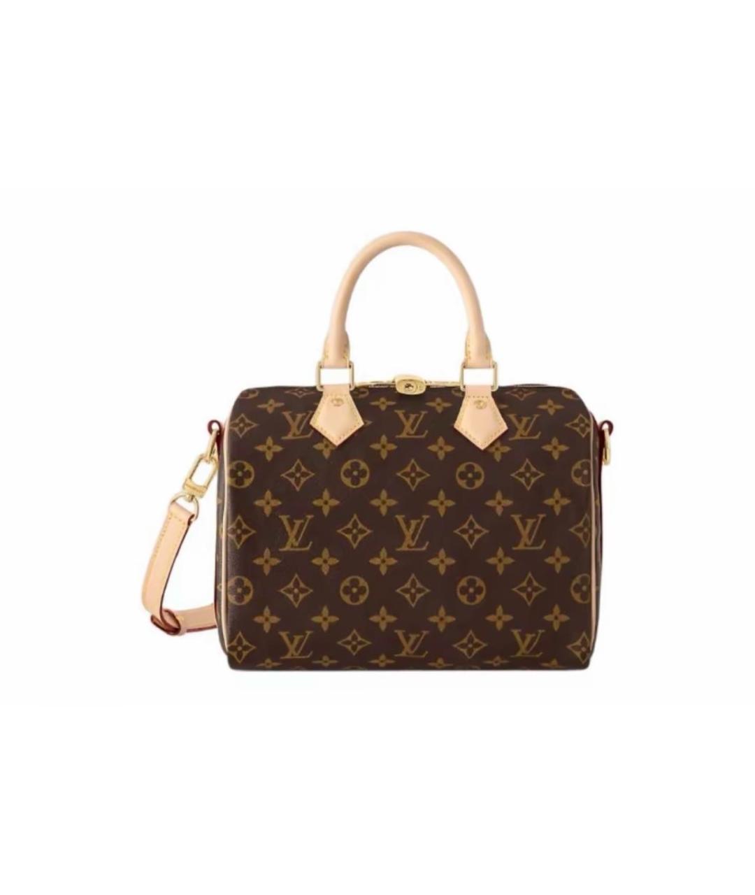 LOUIS VUITTON Коричневая кожаная сумка через плечо, фото 5