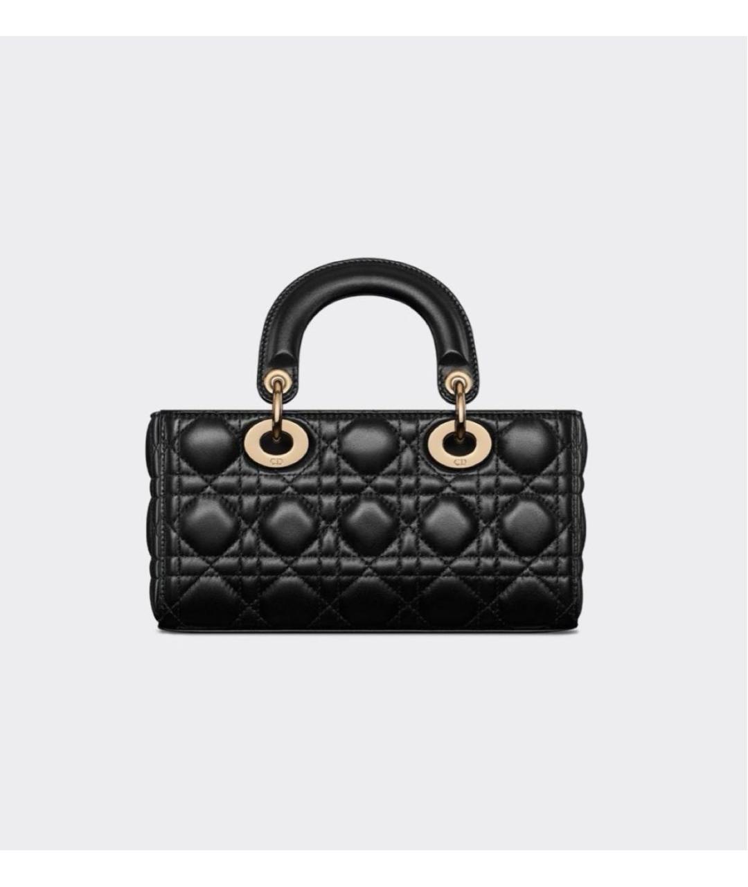 CHRISTIAN DIOR Черная кожаная сумка с короткими ручками, фото 8