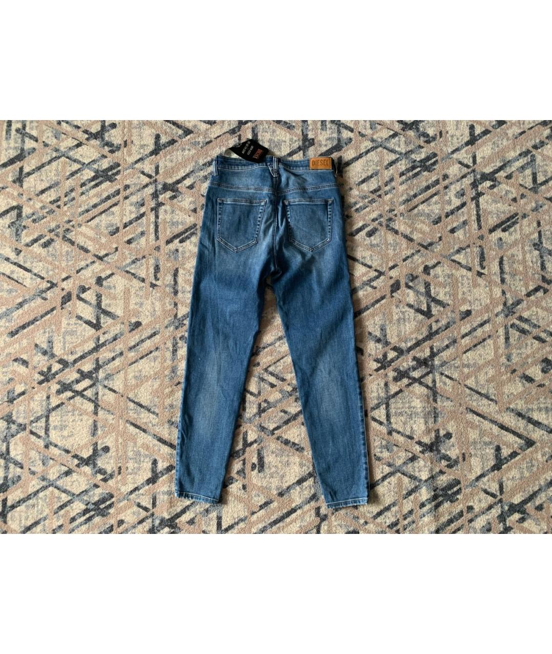 DIESEL Синие хлопко-эластановые джинсы слим, фото 2