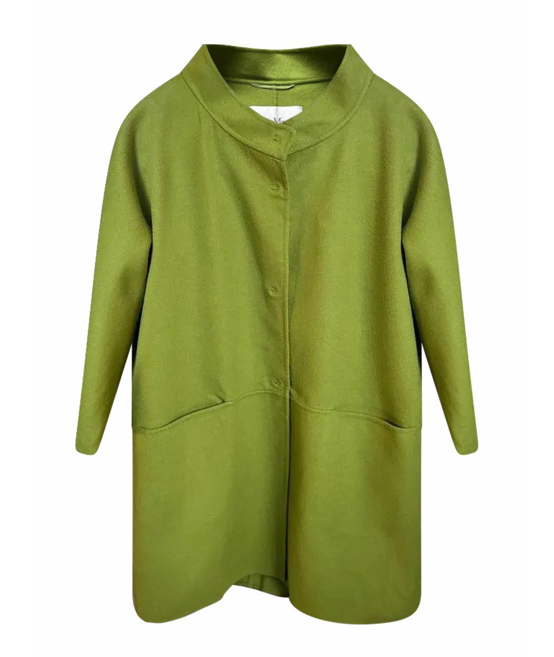 MAX MARA Зеленое шерстяное пальто, фото 1