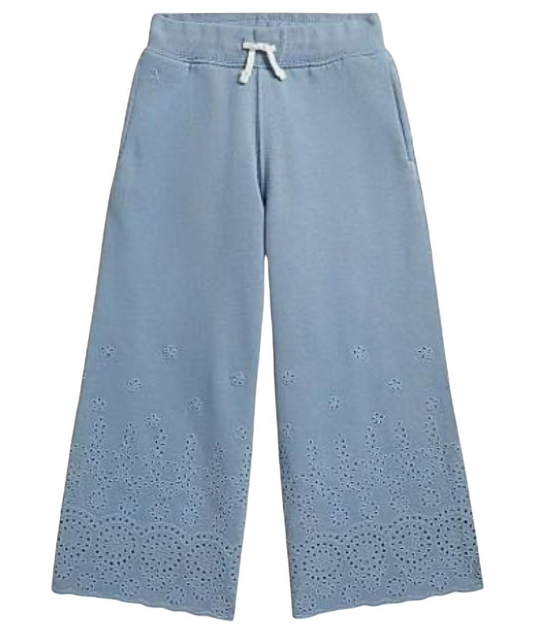 RALPH LAUREN Голубые хлопковые брюки и шорты, фото 1
