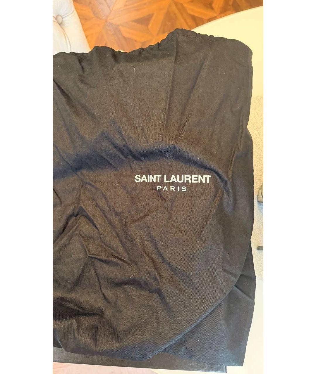 SAINT LAURENT Черные кожаные ботинки, фото 6