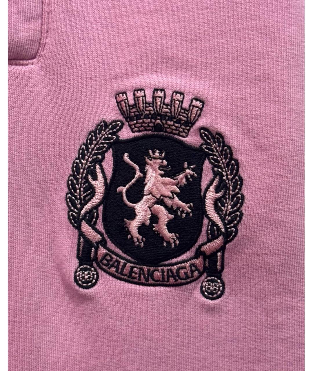 BALENCIAGA Розовые хлопковые повседневные брюки, фото 3