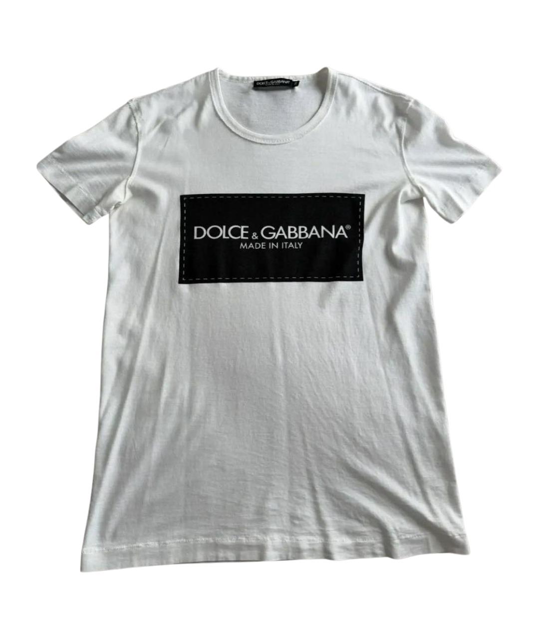 DOLCE&GABBANA Белая хлопковая футболка, фото 1