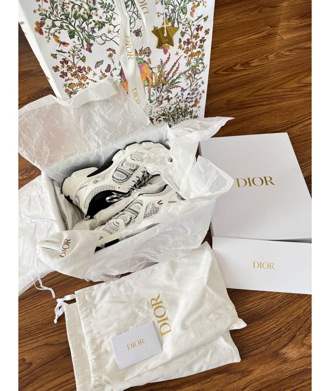 CHRISTIAN DIOR Белые кожаные кроссовки, фото 3