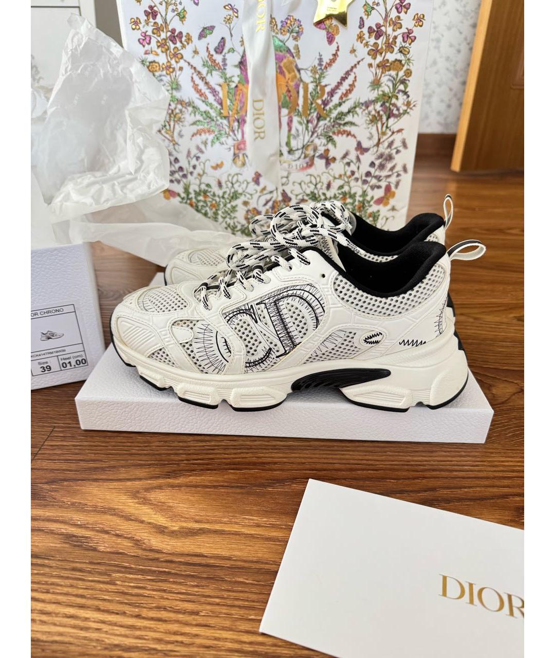 CHRISTIAN DIOR Белые кожаные кроссовки, фото 8