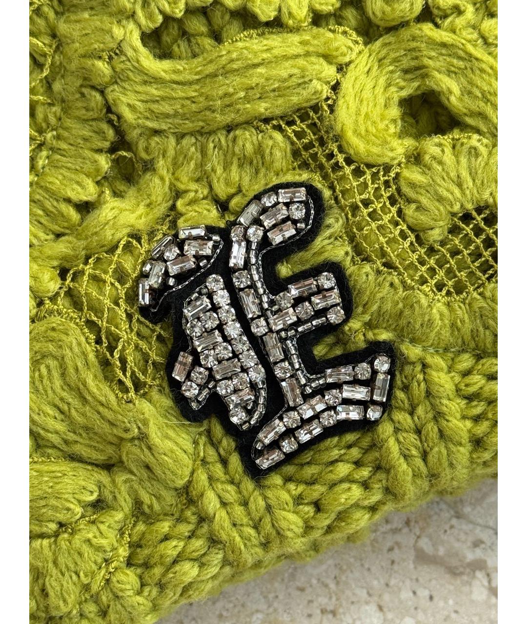 ERMANNO SCERVINO Салатовая шерстяная шапка, фото 3