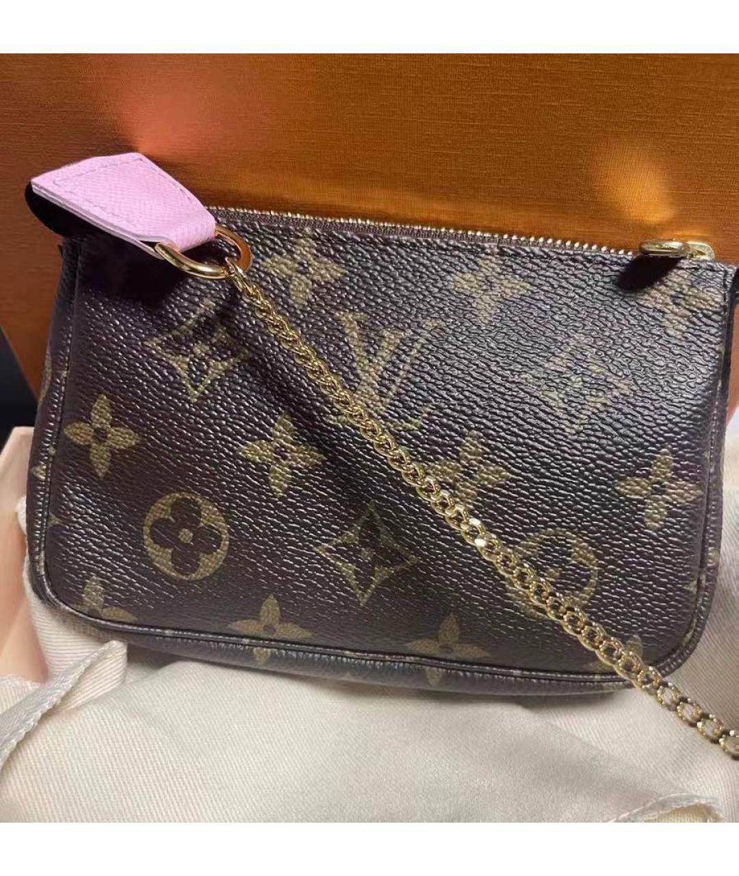 LOUIS VUITTON Коричневая сумка через плечо из канвы, фото 4