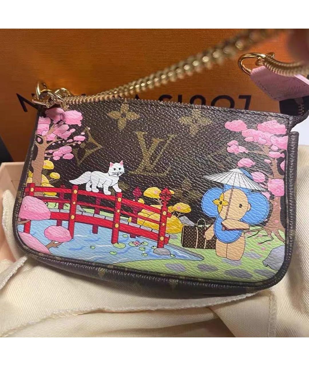 LOUIS VUITTON Коричневая сумка через плечо из канвы, фото 3