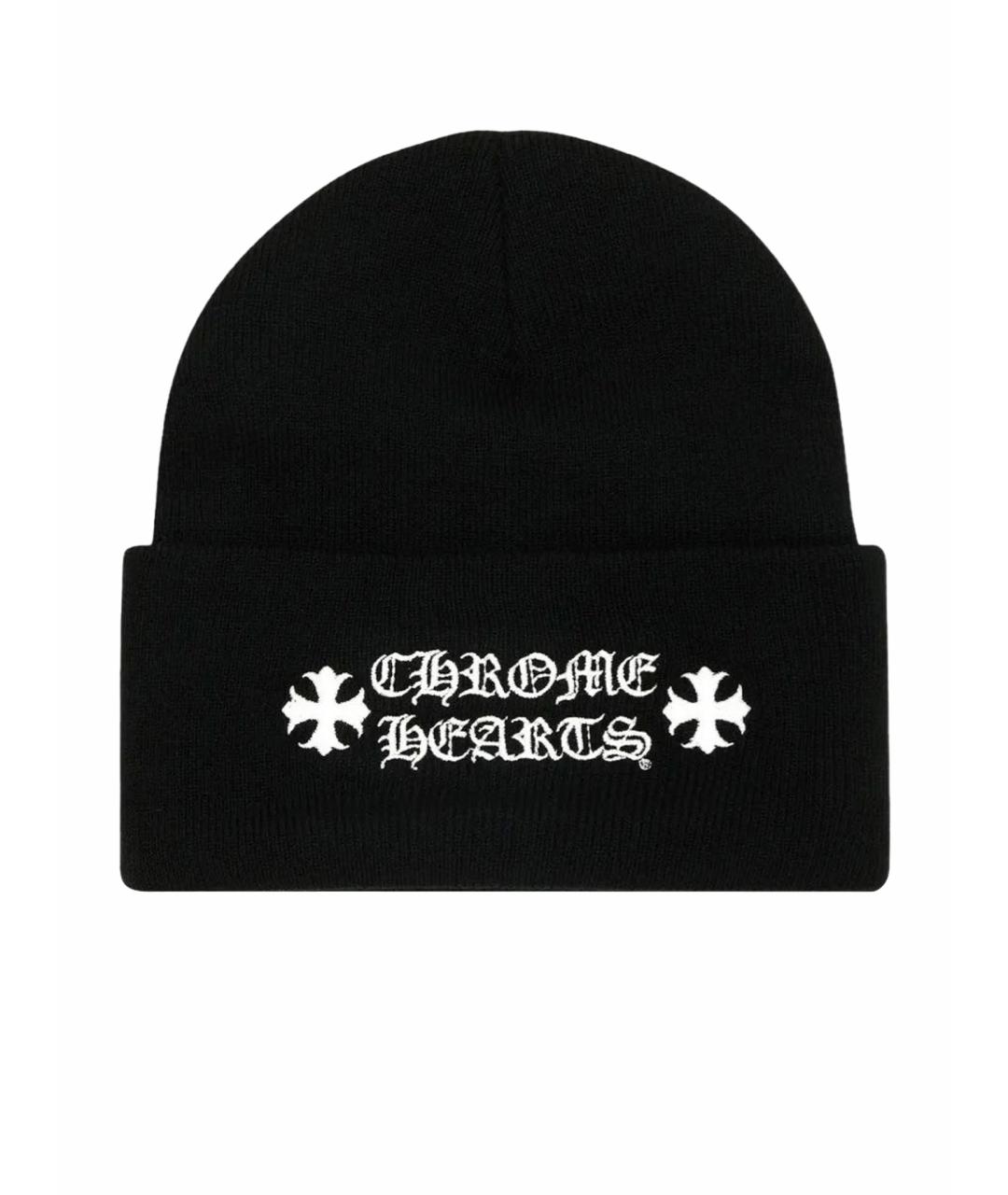 CHROME HEARTS Черная шапка, фото 1