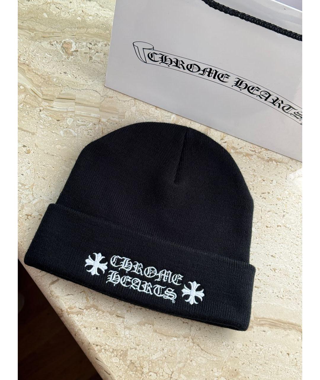 CHROME HEARTS Черная шапка, фото 2