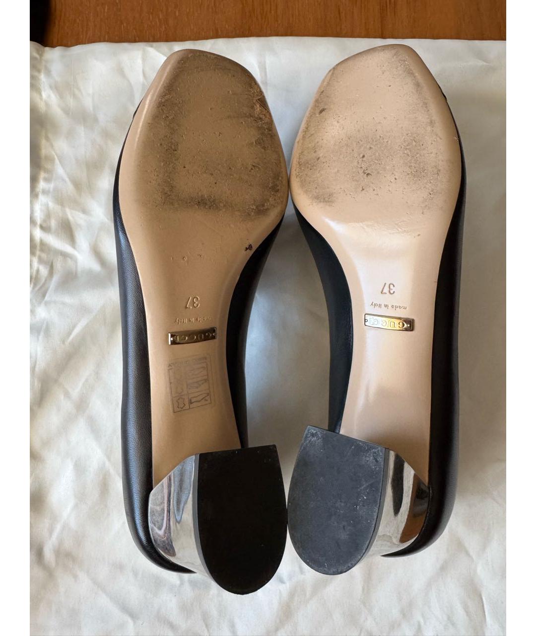 GUCCI Черные кожаные лоферы, фото 7