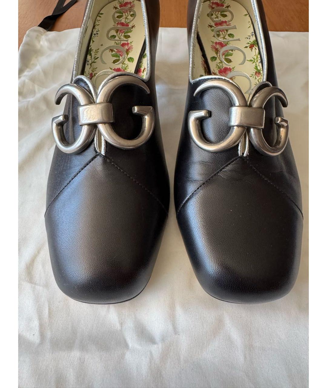GUCCI Черные кожаные лоферы, фото 8