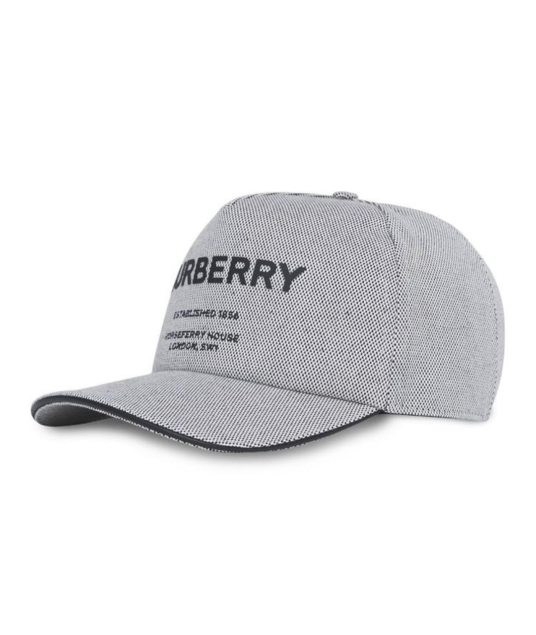 BURBERRY Серая хлопковая кепка, фото 9