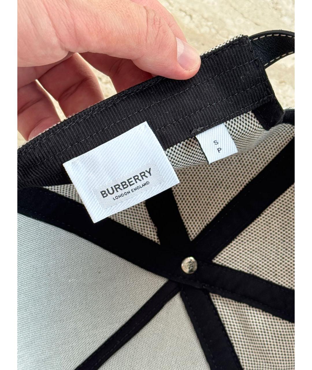 BURBERRY Серая хлопковая кепка, фото 6