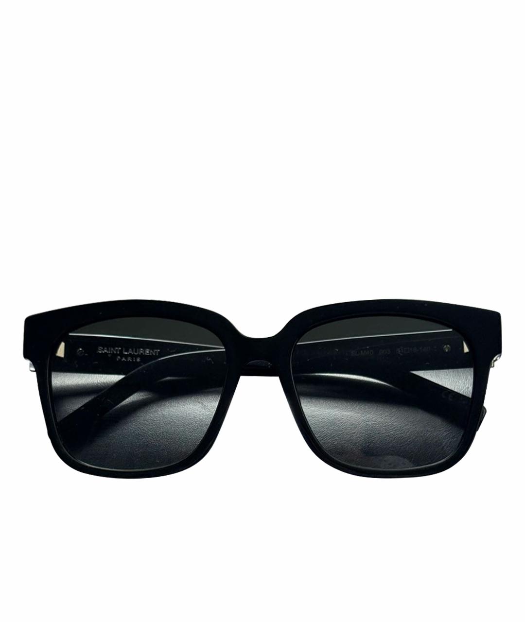 SAINT LAURENT Черные пластиковые солнцезащитные очки, фото 1