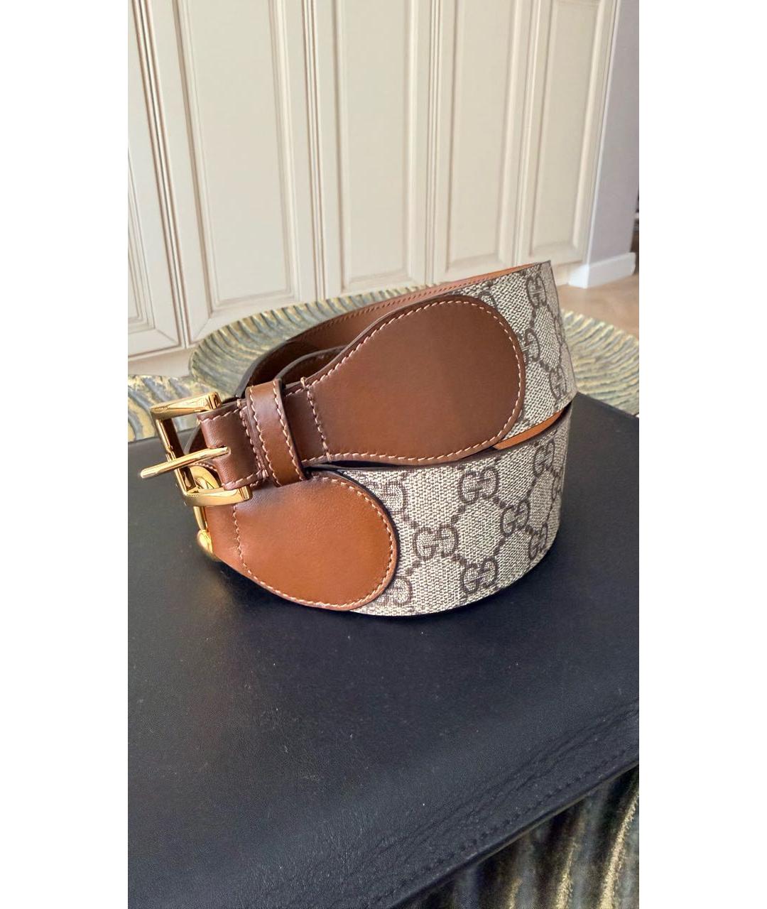 GUCCI Коричневый кожаный ремень, фото 7
