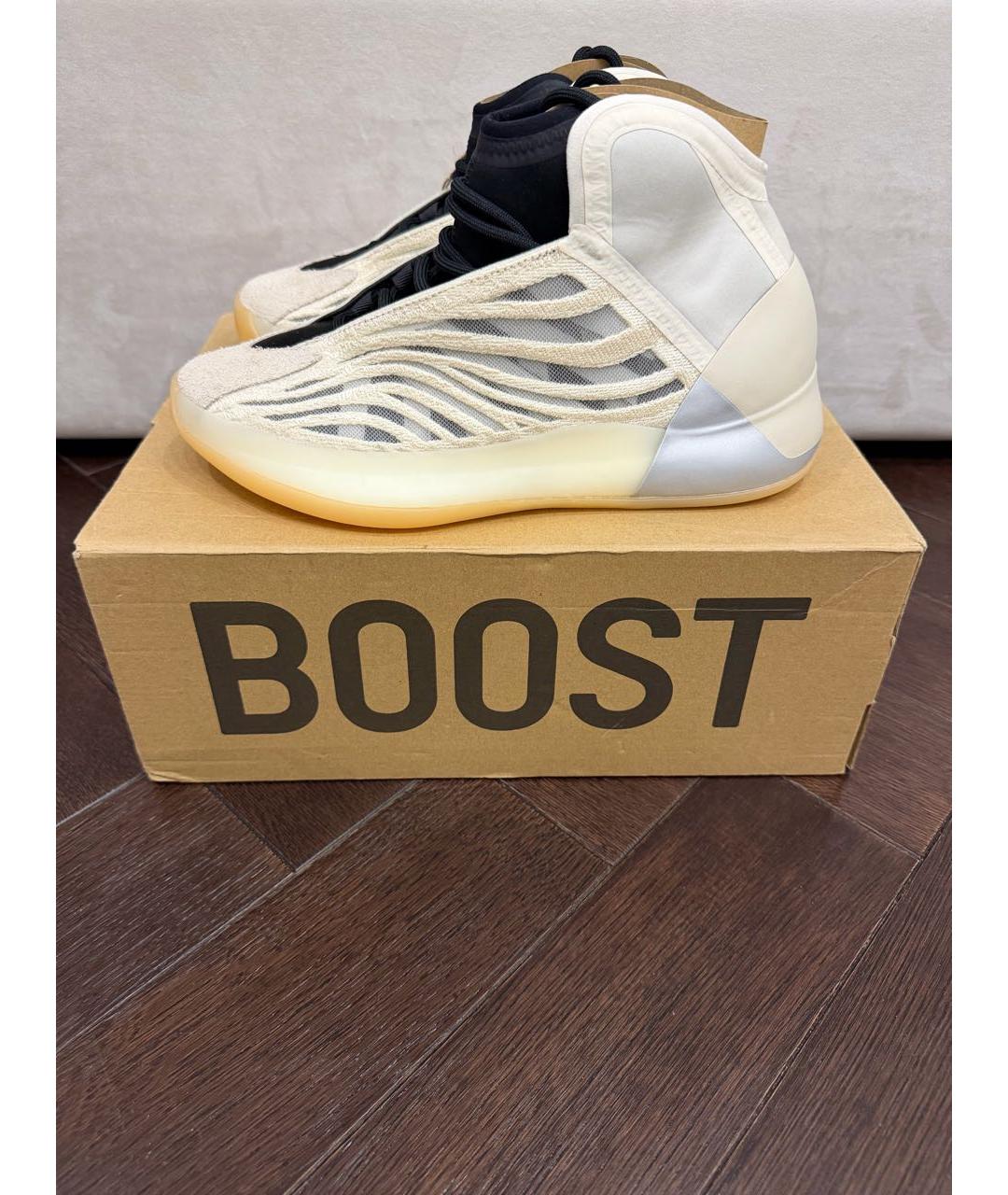 ADIDAS YEEZY Бежевые высокие кроссовки / кеды, фото 8