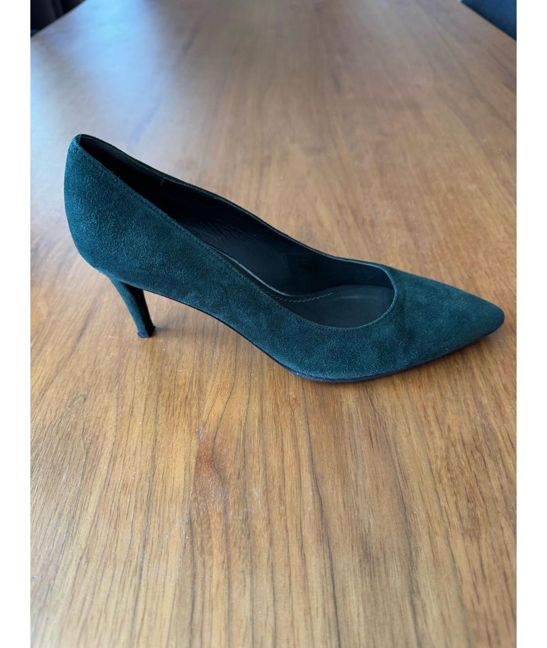 STUART WEITZMAN Зеленые замшевые туфли, фото 8