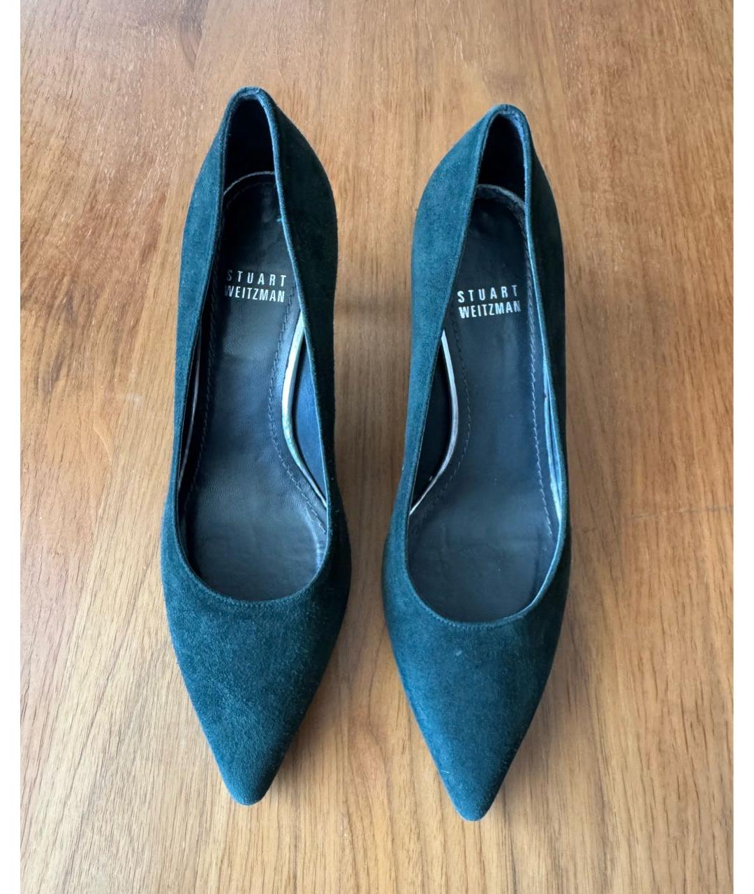 STUART WEITZMAN Зеленые замшевые туфли, фото 2