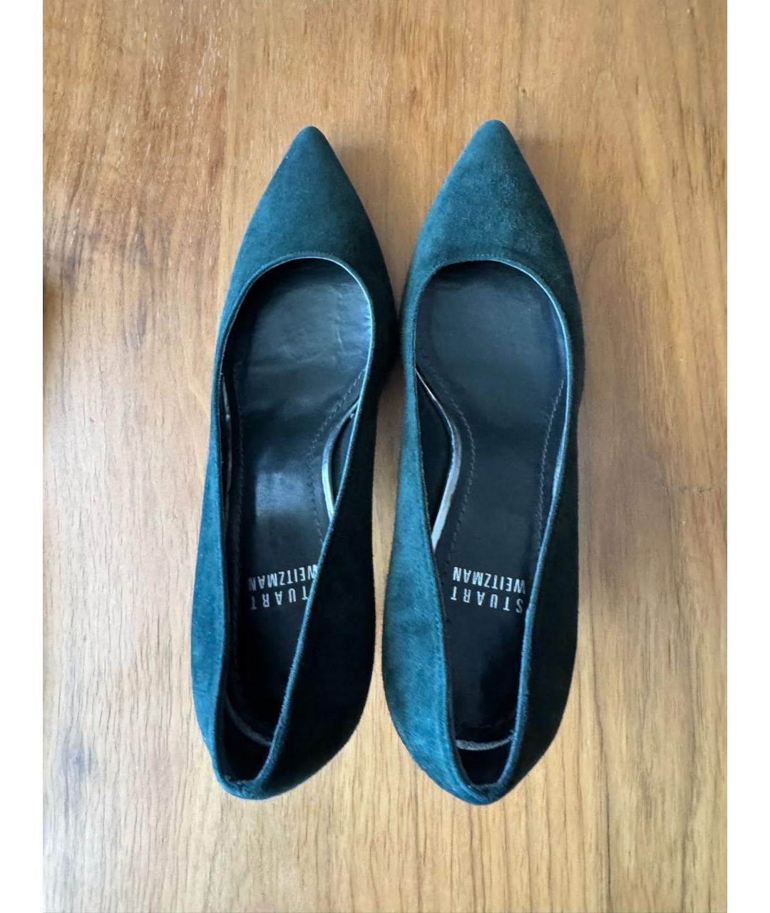 STUART WEITZMAN Зеленые замшевые туфли, фото 3