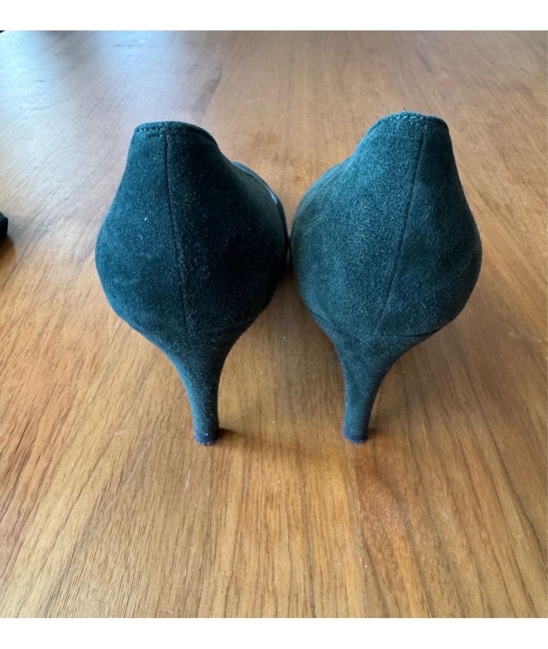 STUART WEITZMAN Зеленые замшевые туфли, фото 4