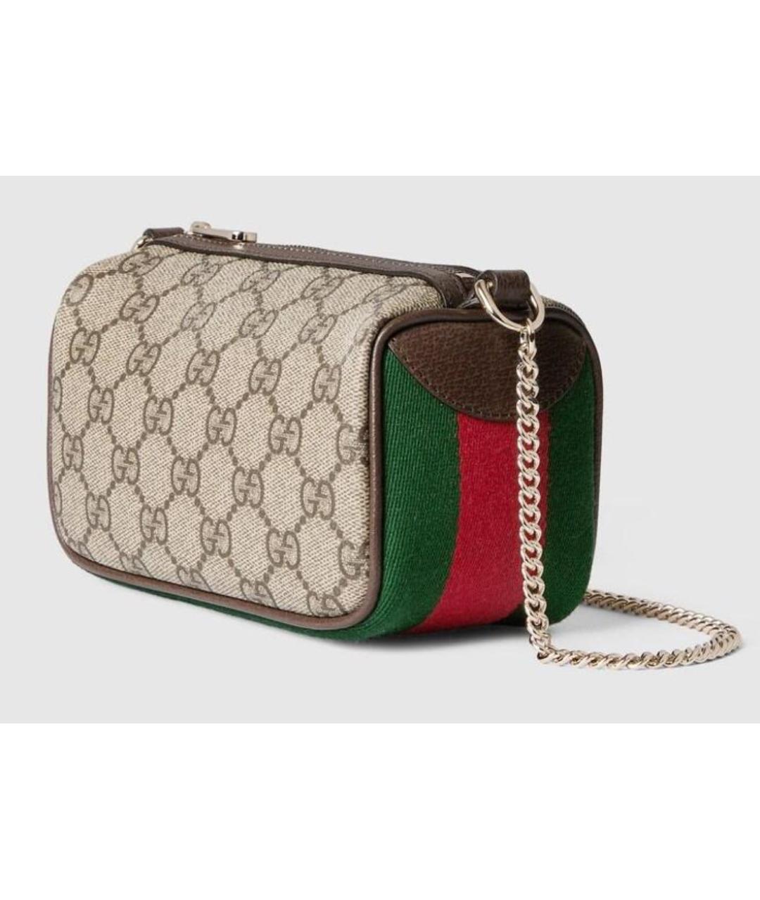 GUCCI Бежевая сумка через плечо из канвы, фото 9