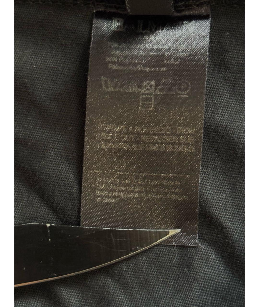 BALMAIN Черная хлопковая футболка, фото 5