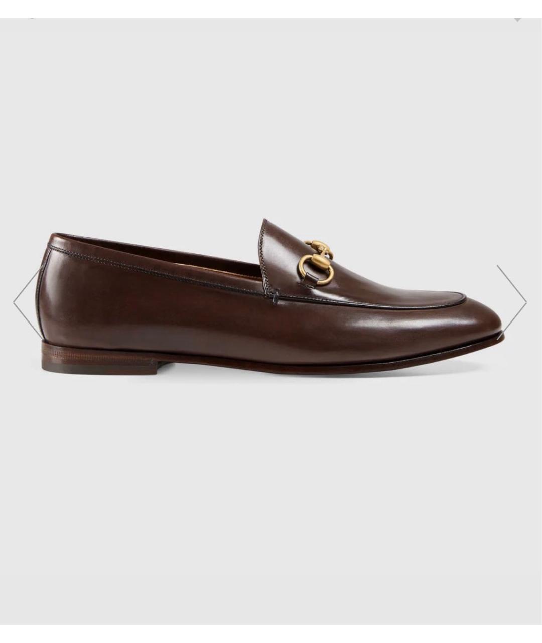 GUCCI Коричневые кожаные лоферы, фото 9