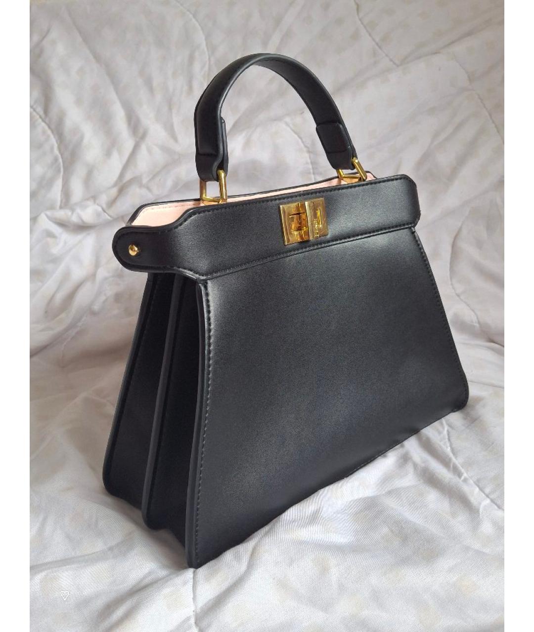 FENDI Черная кожаная сумка через плечо, фото 2