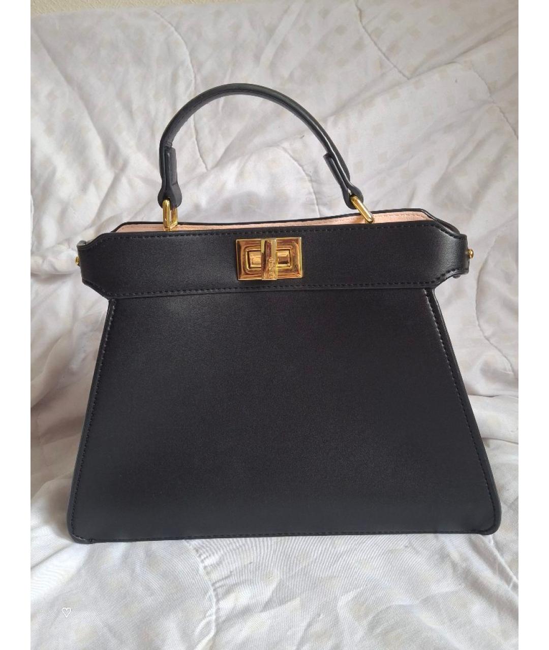 FENDI Черная кожаная сумка через плечо, фото 10