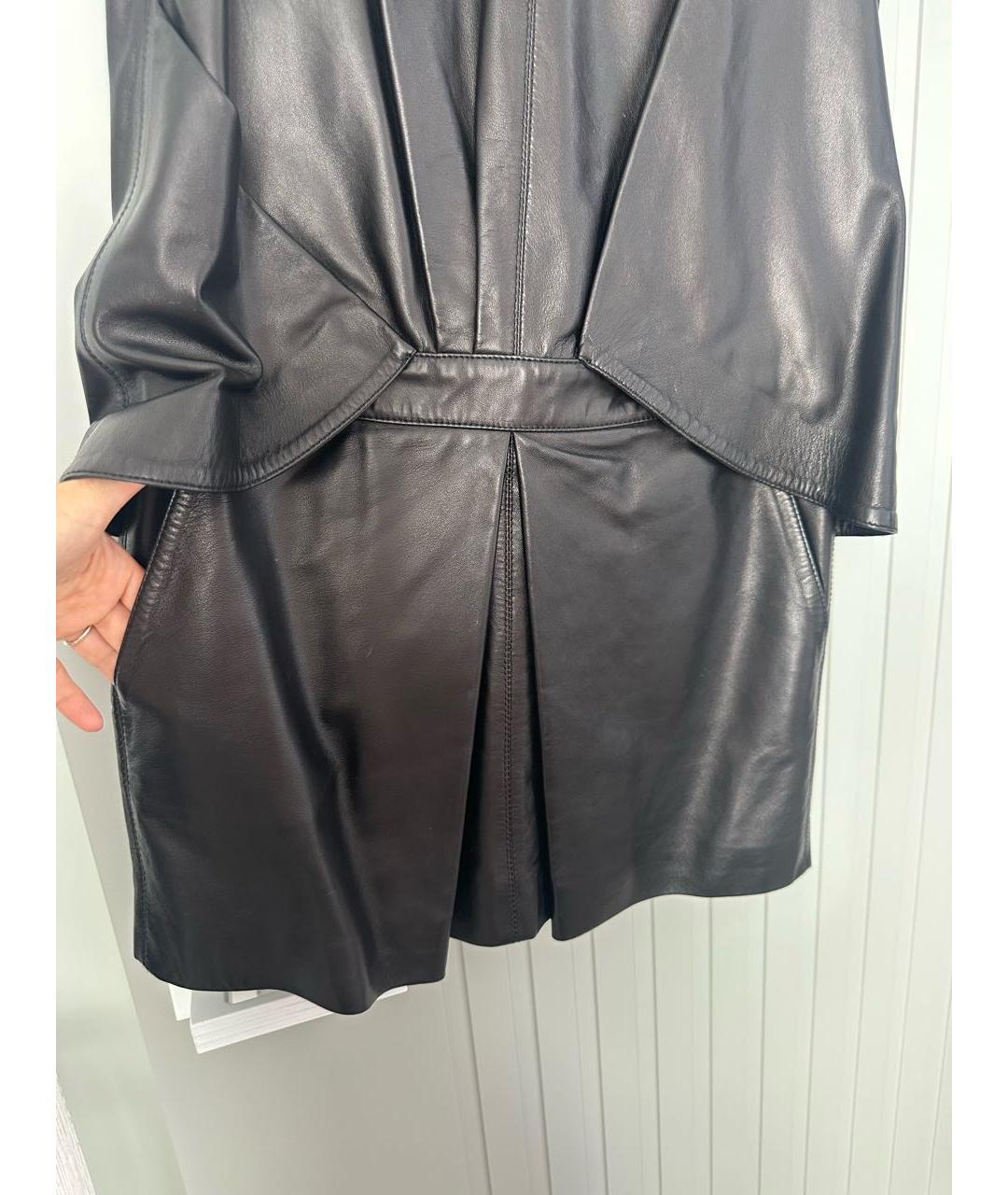 MCQ ALEXANDER MCQUEEN Черное кожаное платье, фото 5