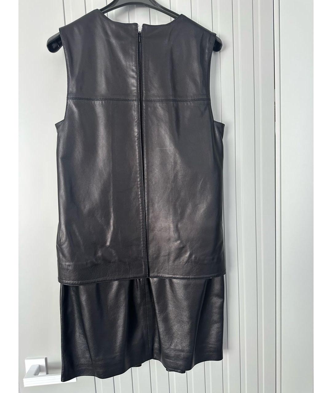 MCQ ALEXANDER MCQUEEN Черное кожаное платье, фото 2