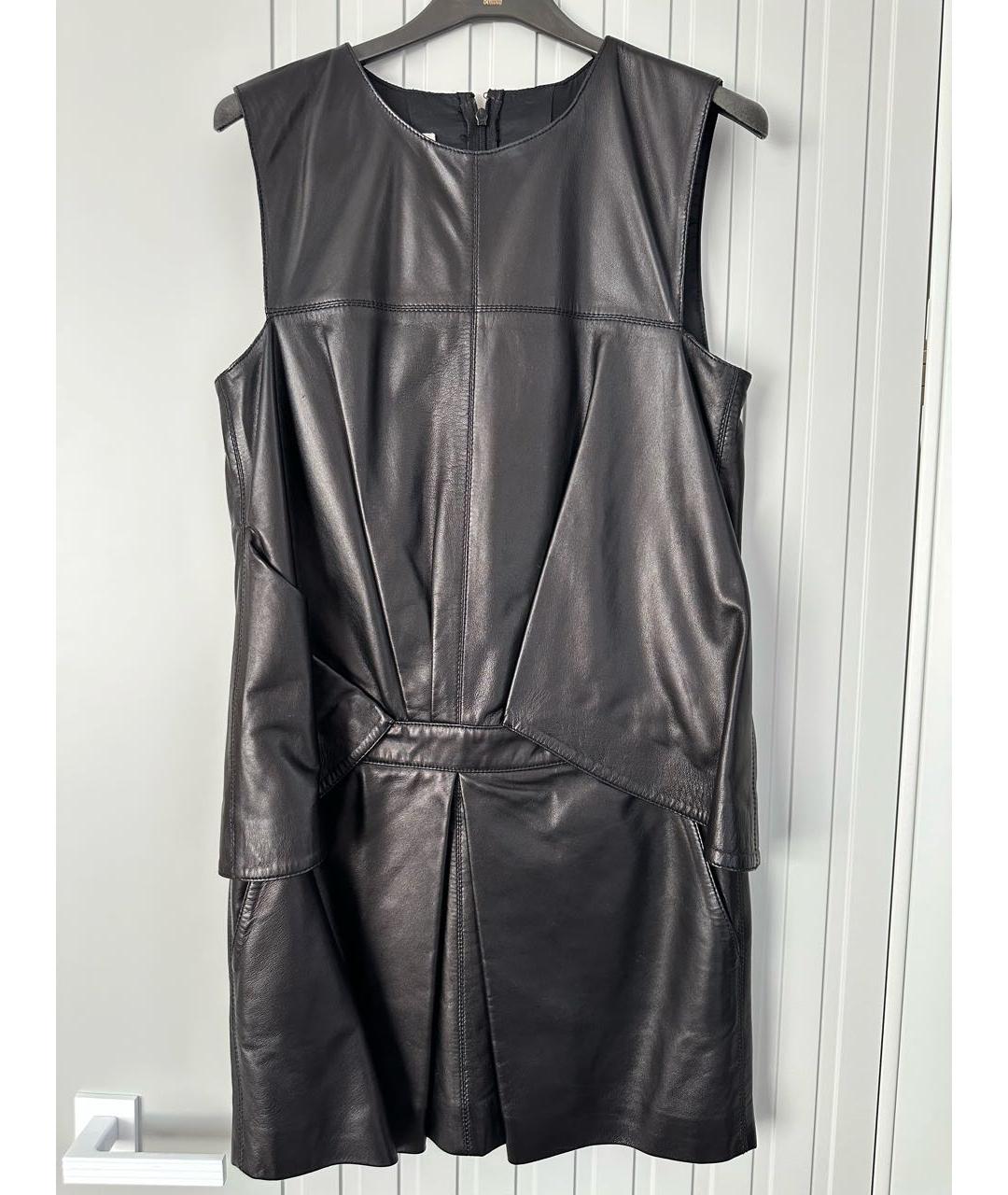 MCQ ALEXANDER MCQUEEN Черное кожаное платье, фото 9