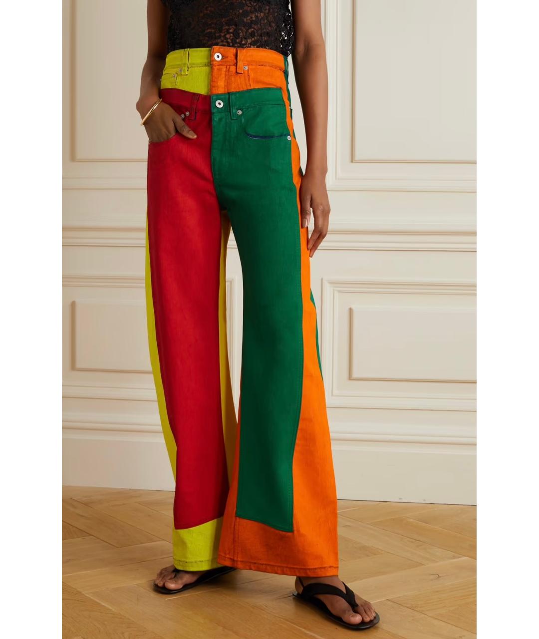 LOEWE Мульти хлопковые джинсы клеш, фото 3