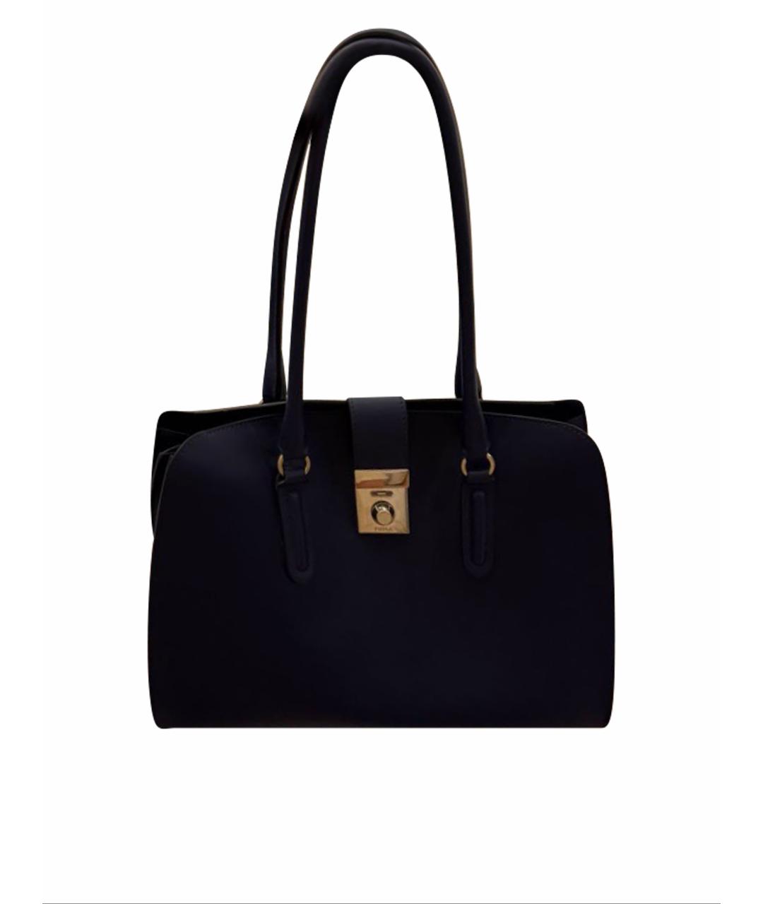 FURLA Темно-синяя кожаная сумка через плечо, фото 1