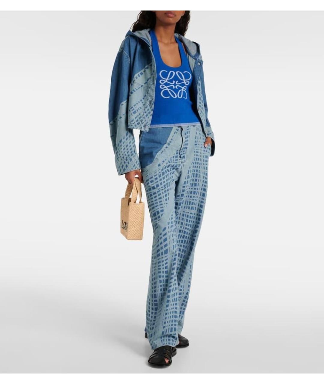 LOEWE Голубые хлопковые прямые джинсы, фото 6